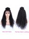 Natural Color Kinky Curly Human Hair Wig Mongolian Virgin Hair Full Lace Wigs