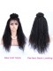 Natural Color Unprocessed Peruvian Virgin 100% Human Hair Kinky Curly Full Lace Wigs