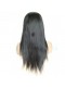 Peruvian Virgin Hair Light Yaki Lace Front Human Hair Wigs Natural Black