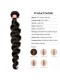 Brazilian Virgin Human Hair Extensions Loose Wave 3 Bundles with 1 closure Natural Color Body Wave