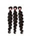 Brazilian Virgin Human Hair Extensions Loose Wave 3 Bundles with 1 closure Natural Color Body Wave