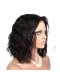 12 inch Natural Color Natural Wave Middle Part Bob Human Hair Lace Front Wig