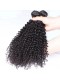 Brazilian Virgin Hair Kinky Curly Silk Base Closure With 3Pcs Hair Weaves Natural Color