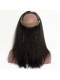 360 Lace Frontal Closure Light Yaki Brazilian Virgin Hair Lace Frontal Natural Hairline 22.5*4*2
