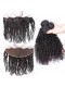 3Pcs Hair Bundles With Lace Frontal Closure Malaysian Virgin Hair Kinky Curly Natural Color