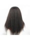 Natural Color Brazilian Virgin Human Hair Wigs Kinky Straight Silk Top Lace Wigs