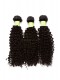 Mongolian Virgin Hair Kinky Curly Free Part Lace Closure with 3pcs Weaves