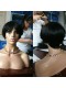 Brazilian None Lace Wig Short Human Hair Wigs Natural Color for Black Women