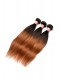 Ombre Human Hair Weave Color 1b/#30 Silky Straight Hair Weaves 3 Bundles