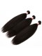 Natural Color Kinky Straight Brazilian Virgin Human Hair Extensions Weave 3 Bundles