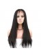 Brazilian Virgin Human Hair Yaki Straight Full Lace Human Hair Wigs Natural Color