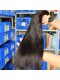 Mongolian Virgin Human Hair Yaki Straight Hair Weave Natural Color 3 Bundles